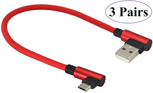 (23cm/9inch 90 Degree Micro USB Cable Right Angle USB 2.0 A Male to Micro Male Fast Sync & Charging Cable for Android, Samsung, LG,Huawei, Smartph...