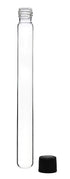 EISCO 12PK Test Tubes, 20ml - Bakelite Screw Cap with Rubber Liner - Borosilicate 3.3 Glass - 5.9" x 0.6" - Round Bottom - Leak Proof...