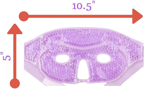 FOMI Hot Cold Gel Bead Facial Eye Mask | Lavender Scented | Ice Mask for Migraine Headache, Stress Relief | Reduces Eyes Puffiness, Dark Circles |...