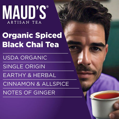 Maud's Organic Chai Tea Pods, 24 ct, Recyclable Single Serve Tea Pods – 100% Gourmet Blended Tea Leaves, Compatible with Keurig K Cups Maker...