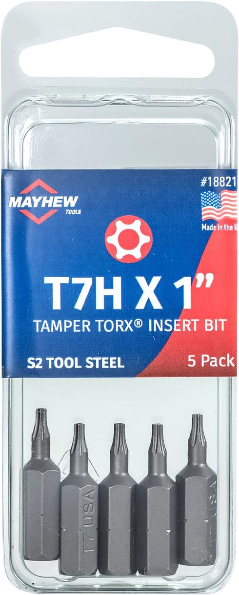 Mayhew Tools 19357-4 Tamperproof Torx Power Bit, T20H x 2", 4-Pack...