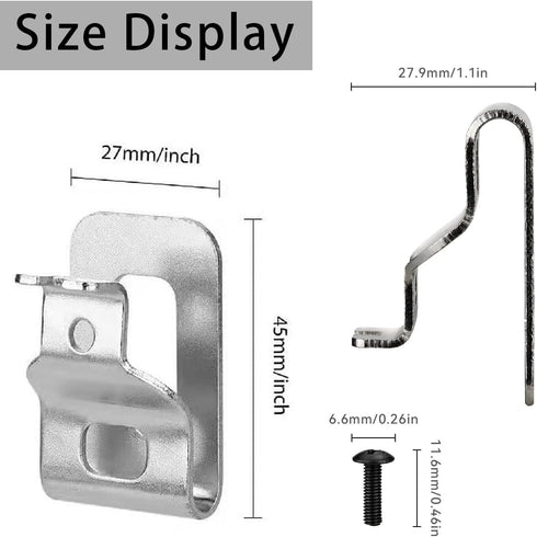 Belt Clips for Dewalt Replacement Drill Tool Clips Hook Kit Fit Dewalt N268241 for 20V Power Tools DCD980 DCD985 DCD980L2 DCD985L2? 2 Set)...