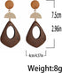 Women's Natural Wood Earrings Variety of Fashion Earrings Stainless Steel Earrings Minimalist Retro Earring Set Wooden Natural Hollow Earrings Cur...