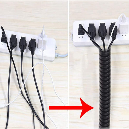 PIVBY 30 ft Dog Cat Cord Protector Wire Loom Tubing Protect Electric Wires Chewing from Rabbits, Cats and Other Pets - Efficiently manages Open Ca...