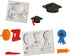 Sakolla Graduation Fondant Molds Silicone Doctoral Cap Diploma Chocolate Candy Molds Congrats Grad Congratulations Mould Cake Toppers Party Decora...