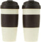 Copco 5237070 Resusable Set of 2 Insulated Double Wall Travel Mugs, 16-Ounce, White/Brown...