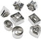 Mini Geometric Shaped Cookie Biscuit Cutter Set 24 Rectangle Square Heart Triangle Round Tiny Circle Baking Stainless Steel Metal Molds...