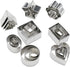Mini Geometric Shaped Cookie Biscuit Cutter Set 24 Rectangle Square Heart Triangle Round Tiny Circle Baking Stainless Steel Metal Molds...