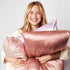 Kitsch Satin Pillowcase with Zipper for Hair & Skin, Softer Than Silk Pillow Cases Queen, Smooth Pillow Covers, Machine Washable, Wrinkle-Free, Co...