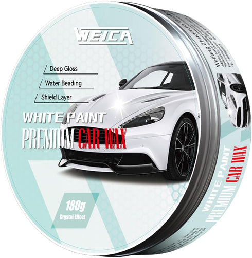 Car Wax for Light & Metallic Cars | White, Silver, Pearl | Anti-Yellowing Carnauba | 90° Water Beading & UV Shield...