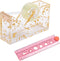 Stylish Acrylic Tape Dispenser with Ruler - Gold Leaf Finish - Enhance Your Office Experience for Masking Tape, Heat Transfer Tape Sublimation, Pa...