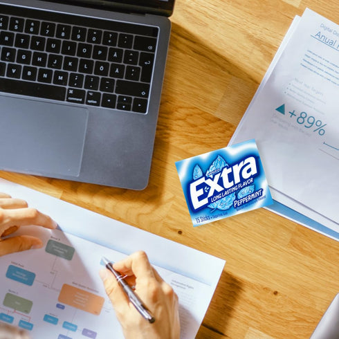 EXTRA Peppermint Sugar Free Chewing Gum, 15 pieces (3 Pack)...