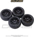4Pcs Hex Wheel Rims Rubber Tires Set 12mm OD 2.55" Compatible with 1/10 RC On-Road Touring Dri-ft Car H-S-P Red-cat H-P-I Tami-ya Hex Wheel Rims R...
