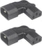 Right Angle C13 to C14 IEC AC Plug Adapter, 2 Pack, 90 Degree Design, PVC, Pure Copper, 250VAC 10A Max...