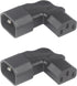Right Angle C13 to C14 IEC AC Plug Adapter, 2 Pack, 90 Degree Design, PVC, Pure Copper, 250VAC 10A Max...