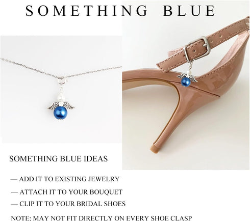 Something Blue for Bride to Be on Wedding Gifts Bridal Angel Bouquet Garter Charm from Mom Dad Grandma Sister Friends...