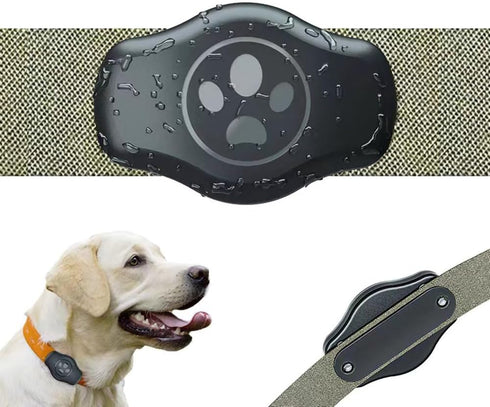 Airtag Dog Collar Holder Waterproof Dog Airtag Holder Ultra-Durable Lightweight Full Body Covered Anti-Lost Apple Air Tag Case for Dog & Cat Colla...