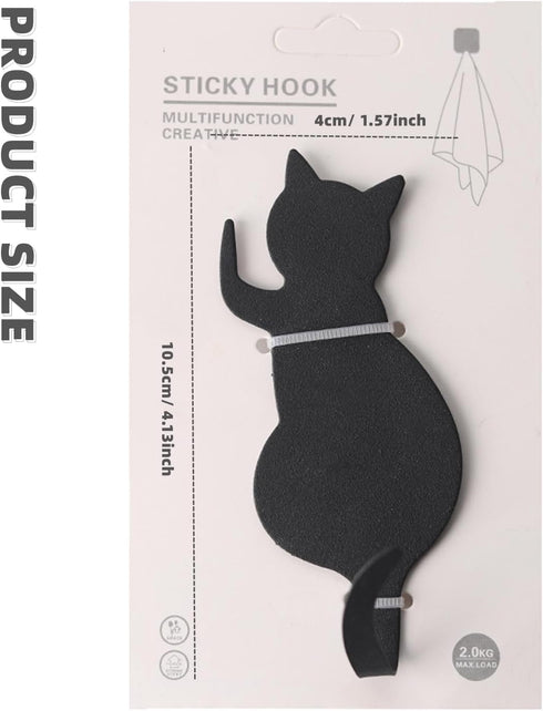 Self Adhesive Hooks 2 Pcs Stainless Steel Wall Hooks for Bathroom Kitchen Office Sticky Cat Hooks for Door Closet Decorative Wall Hanger Waterproo...