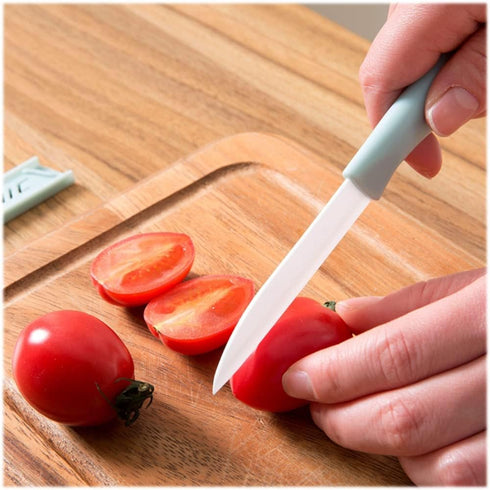 6 Pack Ceramic Paring Knife with Knife Cover, Lightweight Ceramic Knives, Fruit and Vegetable Small Knife (Ceramic, Mix)...