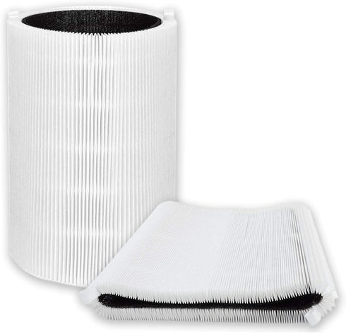 PUREBURG Replacement Filters Compatible with Blueair Blue Pure 411 Air Purifiers,2-Pack H13 HEPA Activated Carbon 2-IN-1 Air Clean...
