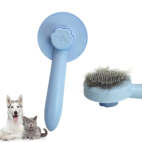 Cat Brush for Shedding,Pet Grooming Self Cleaning Slicker Brush,Removes Mats,Tangles and Loose Hair,Shedding Brush for Short or Long Haired Cats D...