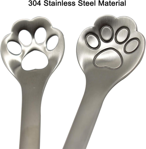 Maydahui 6PCS Cat Paw Spoon Hollow Out Coffee Spoons 5.8 inch 18/10?304 ?Stainless Steel Teaspoon for Dessert Ice-cream Stirring Home Kitchen Rest...