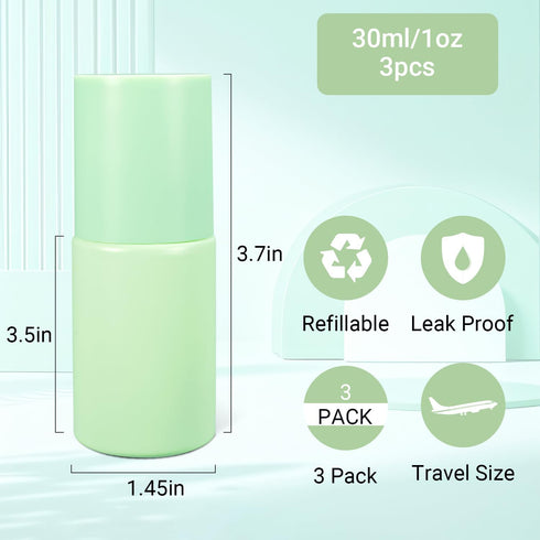 1 oz Empty Glass Pump Bottle for Oil, Travel Bottles for Toiletries, Frosted Glass Foundation Bottle, Refillable Containers Leak Proof for Lotion,...