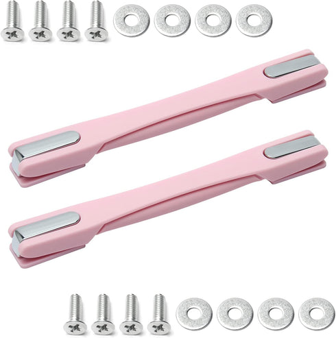 MroMax 2Pcs Luggage Handle 9.06" x 0.98" (L x W) Plastic Pull Handle Grip Replacement 230mm x 25mm for Luggage Suitcase Box Pink Tone...