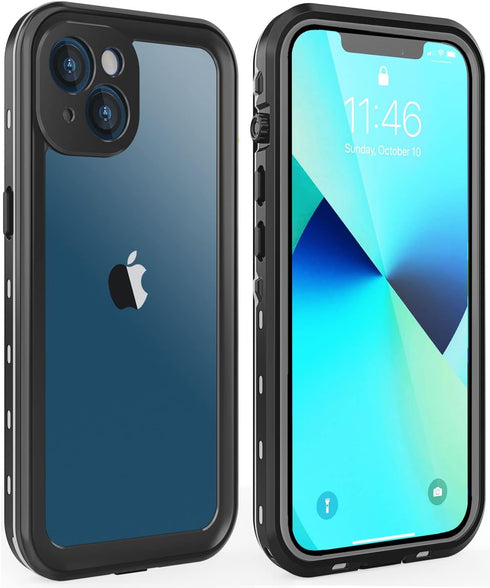for iPhone 13 Case Waterproof Shockproof Dustproof Full-Body Sturdy with Camera Lens Protector and Built-in Screen Protector,Underwater Full Seale...