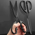 Black Office Scissors 7 Inch All Purpose Sharp Scissor Stainless Steel Blade Shears Straight ABS Handle Shear for Paper, DIY Craft, Office, School...