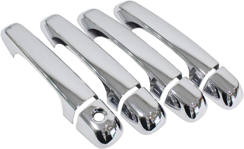 NewYall Chrome Exterior Door Handle Covers for Toyota 4Runner 2010-2021 No Smart Key Holes Outer Outside Front Rear Left Driver and Right Passenge...