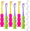 Kids Toothbrush 6 Pack - Soft Contoured Bristles - Child Sized Brush Heads (3-10 Year Old) - Suction Cup for Fun & Easy Storage - Girl & Boy Set (...
