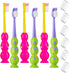 Kids Toothbrush 6 Pack - Soft Contoured Bristles - Child Sized Brush Heads (3-10 Year Old) - Suction Cup for Fun & Easy Storage - Girl & Boy Set (...