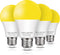 Yellow LED Bug Light Bulbs Outside, A19 LED Yellow Bug Bulb Outdoor 60W Equivalent, 9W Yellow Amber Bug Lights E26 Base Porch Lights, Non-Dimmable...