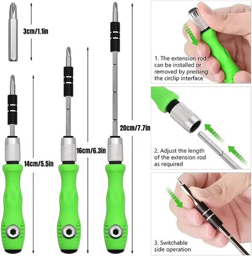 32 in 1 Small Magnetic Screwdriver Set for DJI Mini 4 Pro/Mini 3 Pro Mavic 3/Air 3 Avata Drone Tiny Screwdriver Kit for Eyeglass, Watch, Phone, La...