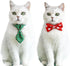 Pet Christmas Bow Tie Necktie, 2pcs Xmas Scarf Collar Bow Tie for Cats and Dogs, Adjustable Pet Towel Bibs, Cat Bow Ties for Dressing Christmas Pa...