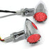 2pcs Chrome 15 LED Motorcycle Stop Brake Running Turn Signal Indicator Red Lights For Harley Honda Chopper (Chrome with net-Red Light)...