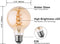 6 Pack LED Edison Bulbs, Dimmable G25 LED Bulb, 2200K Warm White, E26 Base, 4W(40W Equivalent), 320LM, Amber Glass, Patented Flexible LED Spiral F...