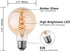 6 Pack LED Edison Bulbs, Dimmable G25 LED Bulb, 2200K Warm White, E26 Base, 4W(40W Equivalent), 320LM, Amber Glass, Patented Flexible LED Spiral F...