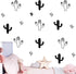 92pcs/Set Cactus Wall Stickers for Kids Room,Peel and Stick Home Decor Decals JW572 (Black)...