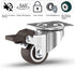 GBL 1" inch Small Caster Wheels with 4 Brakes + Screws - 90Lbs - Low Profile Castor Wheels with Brakes - Set of 4 No Floor Marks Silent Casters - ...