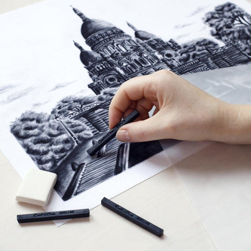 Conté à Paris 12 Count 2B Sketching Crayons Set, Black...