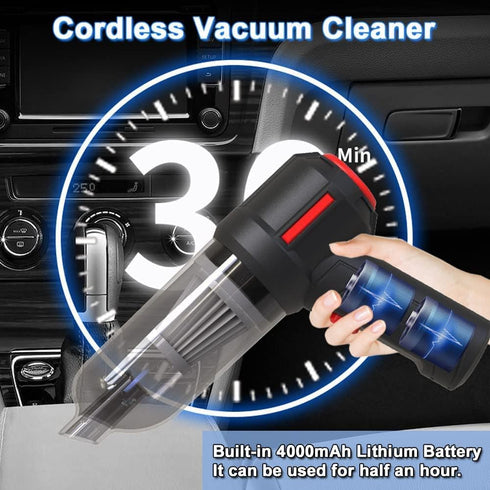 3-in-1 Portable Small Cordless handheld Vacuum Cleaner Rechargeable with 9000PA Powerful Suction for Car/Office/Home...