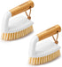 SUBEKYU Scrub Brush, Cleaning Brushes with Handle for Household Use, Heavy Duty Scrub Brushes for Cleaning Bathroom Shower Toilet Bathtub Tile Flo...