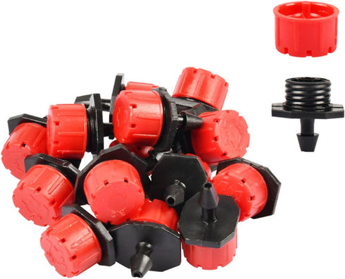 100Pcs 360 Degree Adjustable Irrigation Drippers Sprinklers, 1/4 Inch Emitters Drip for Watering System...