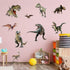 Kiddale 3D Watercolour Dinosaur Kids Wall Stickers,Peel and Stick Removable Wall Decals for Kids Nursery Bedroom Living Room...