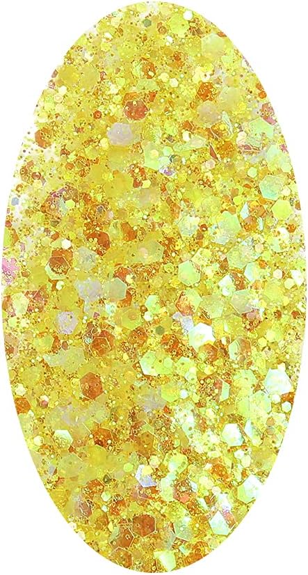 Iridescent Chunky Rainbow Glitter, 100g for Resin Tumblers, Slime, Nail Art, Festival Decor, Cosmetic Glitter (Iridescent Yellow)...