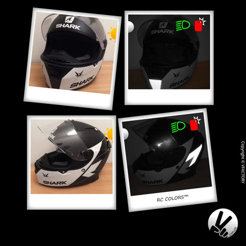 VFLUO - Reflective Sticker Sheet for Bike, Motorcycle, Scooter, Helmets, Stroller/Multi-use - DIY Adhesive board - 3M Technology - High Visibility...