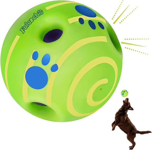 Large Giggle Ball for Dogs, Squeaky Dog Toys Ball, Durable Interactive Dog Toys Ball for Medium/Large Dogs, Fun Giggle Sounds When Rolled or Shake...