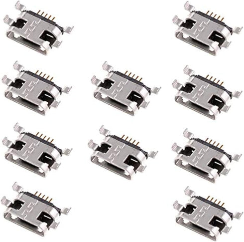 Oiyagai 10Pcs Phone Micro USB Type-B 5 Pin Female SMD Panel Mount Connectors...